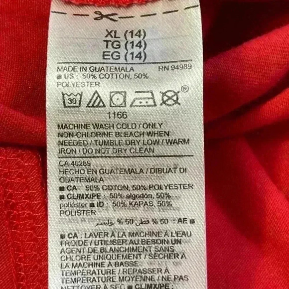 MLB Arizona D-Backs Baseball NWT Girls 14 XL Red Shirt - Picture 4 of 5